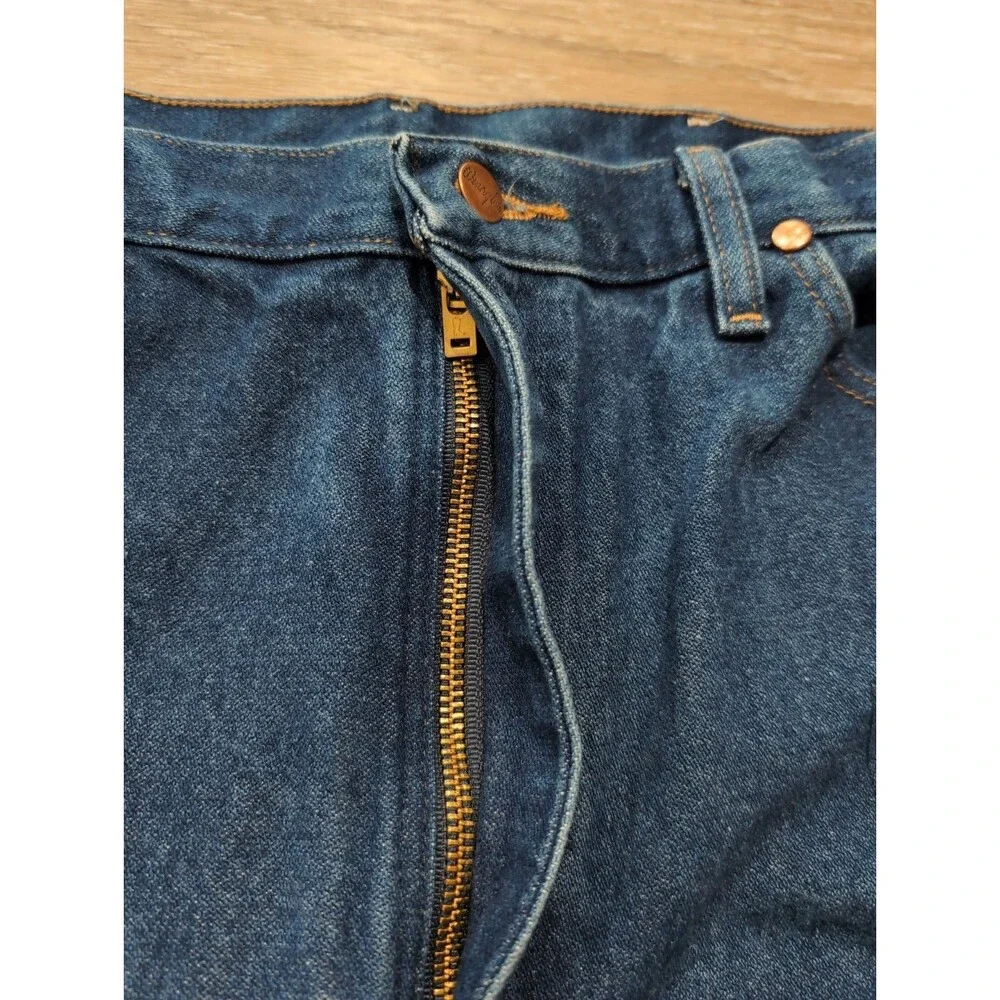 WRANGLER JEANS MEN's 36X34 STRAIGHT FIT  DARK WASH 936PWD  EUC